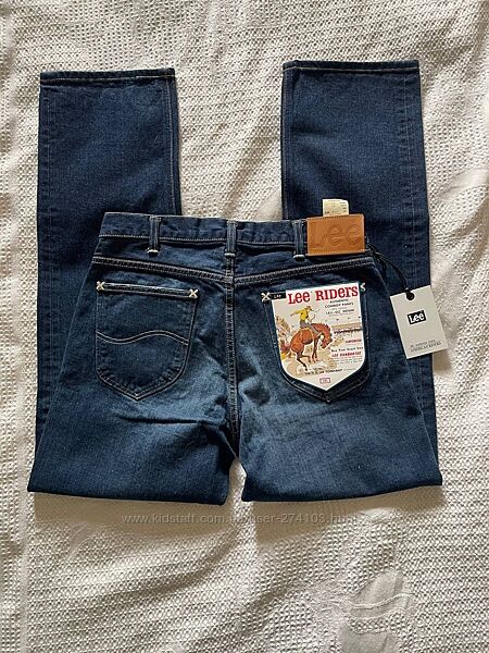 Lee 101Z Made in Japan W32L33 Relaxed Fit Straight Leg Jean in Wash Blue