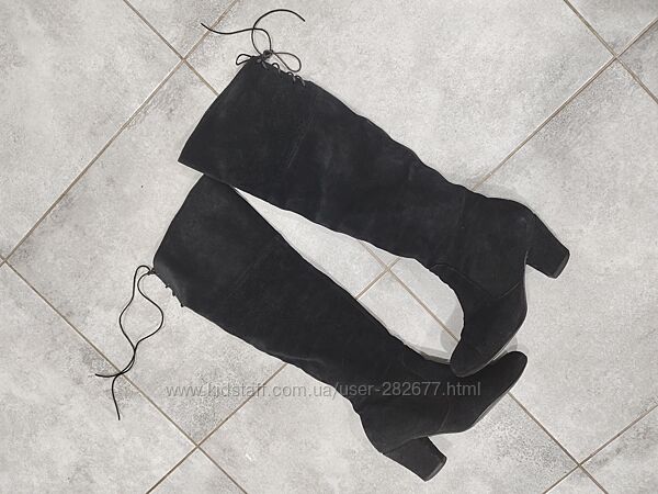 Замшевые утеплённые сапоги осень-зима 38 размер 