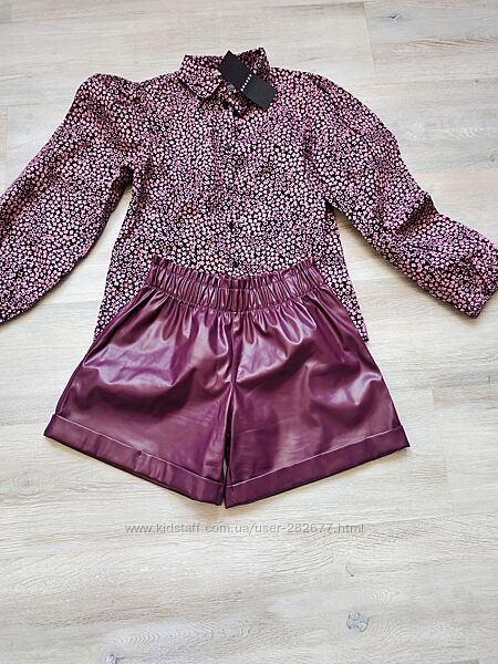 Розовая рубашка блузка H&M