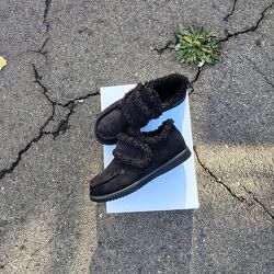 Новинка Черевики зимові чорна замша